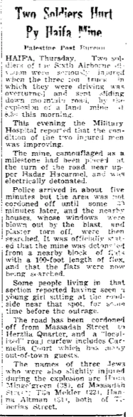 A newspaper snippet