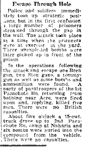A newspaper snippet