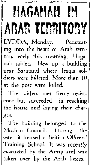 A newspaper snippet