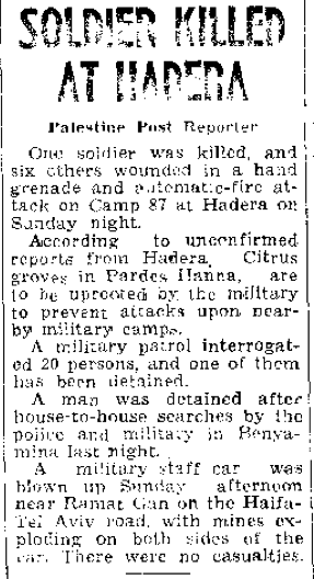 A newspaper snippet