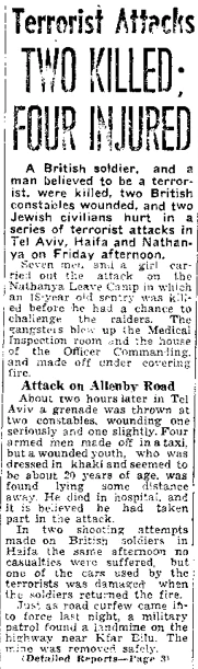 A newspaper snippet.