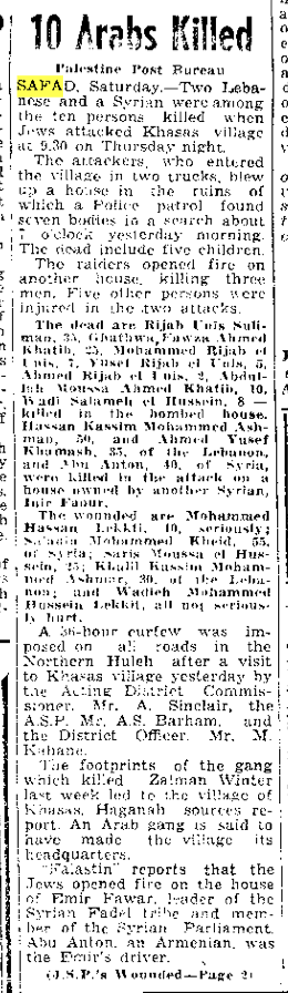 A newspaper snippet