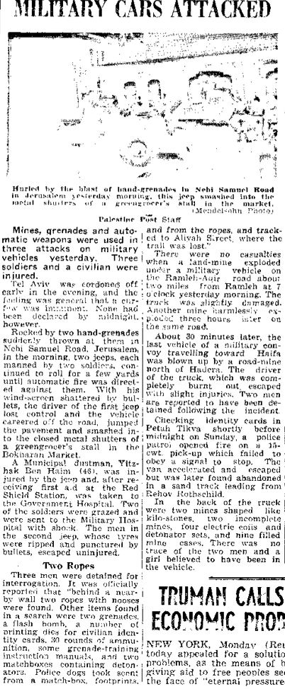 A newspaper snippet.