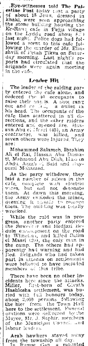 A newspaper snippet