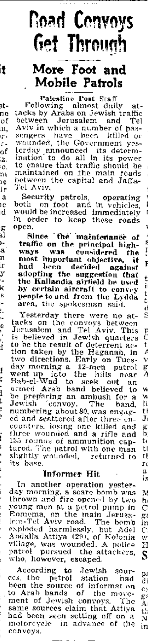 A newspaper snippet