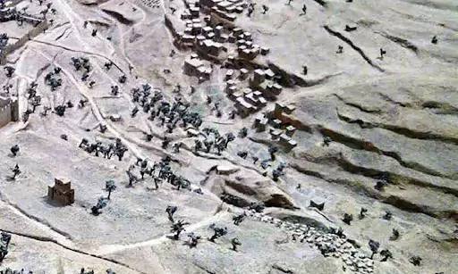 Scale model of Silwan in Palestine